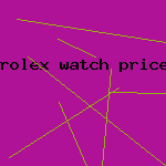 rolex watch prices