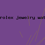 rolex jewelry watch