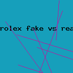 rolex fake vs real