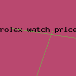 rolex watch prices