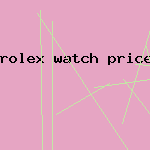 rolex watch price list