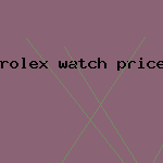 rolex watch price list